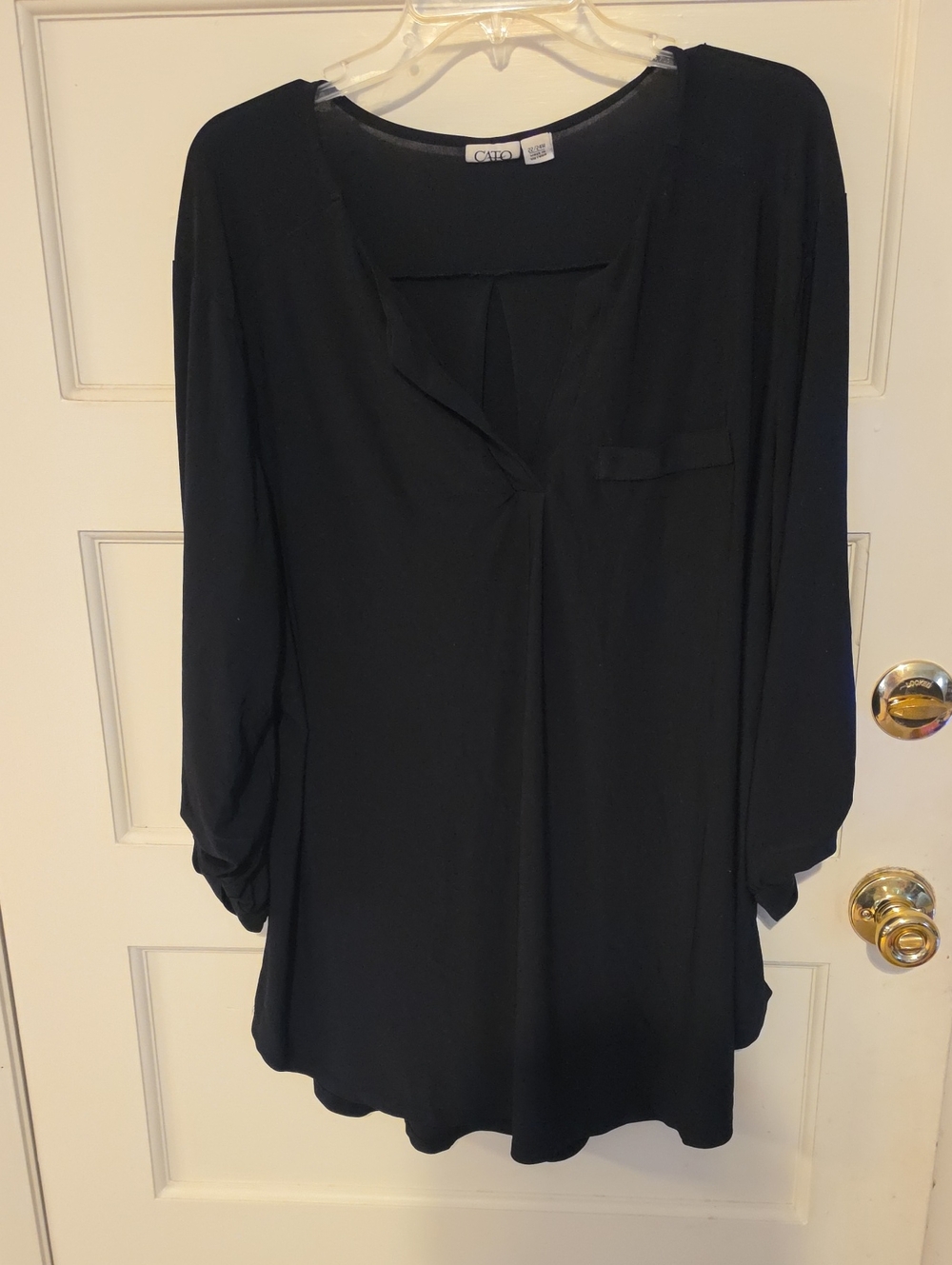 Cato Women's Black V-Neck Long Sleeve Tunic